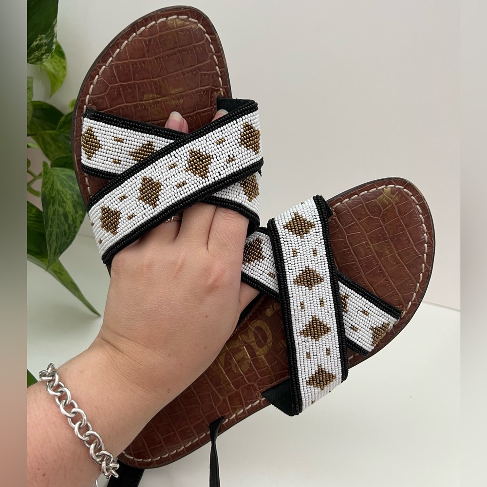 Sam Edelman Gladiator Beadwork Luisa Sandals, Size 9.5 - Picture 5 of 16